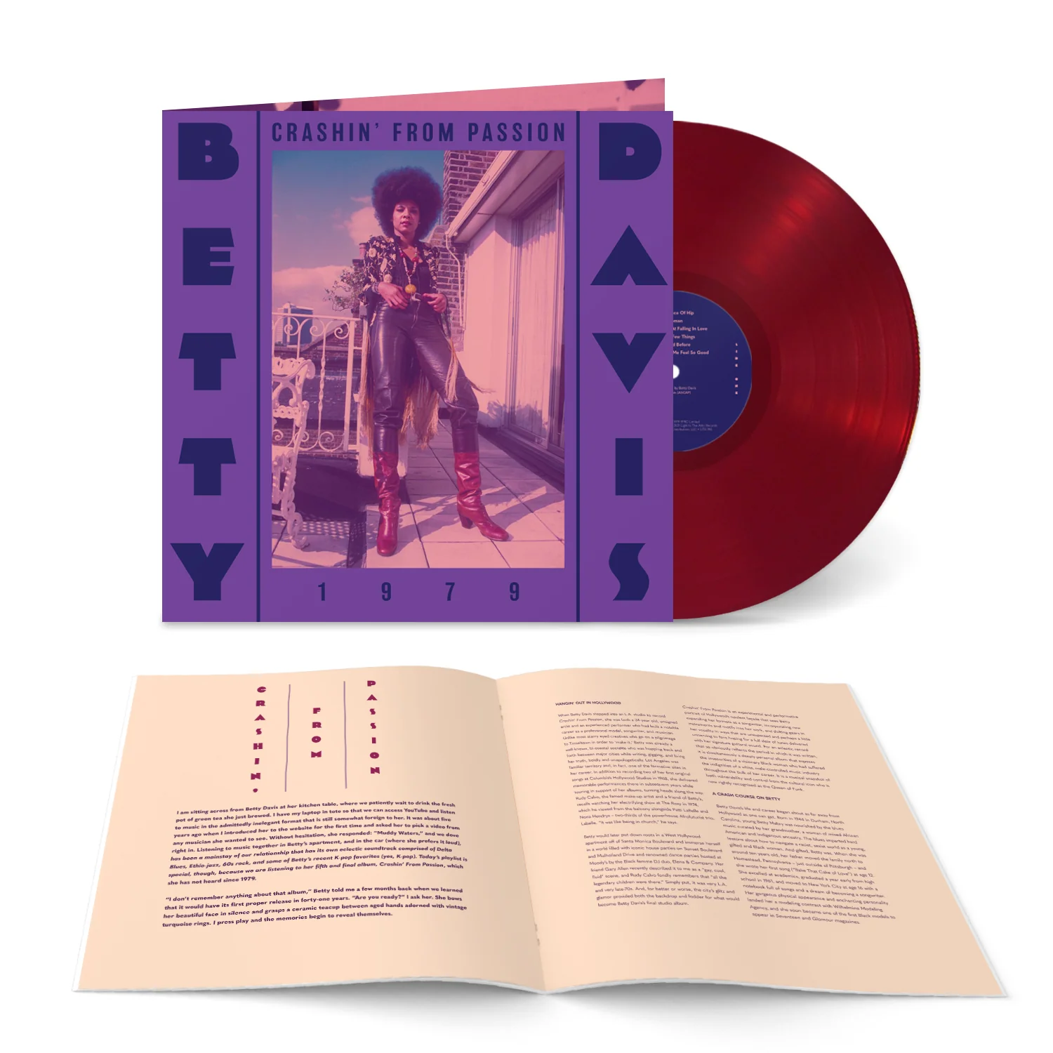 DAVIS,BETTY - CRASHIN' FROM PASSION - RED Vinyl LP