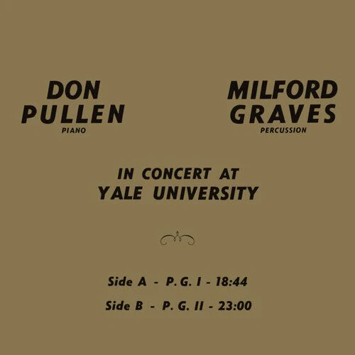 GRAVES,MILFORD / PULLEN,DON - IN CONCERT AT YALE UNIVERSITY Vinyl LP