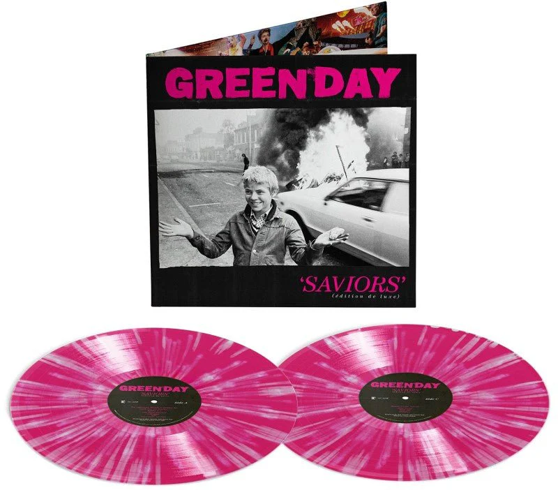 GREEN DAY - SAVIORS Pink with White Splatter Vinyl LP
