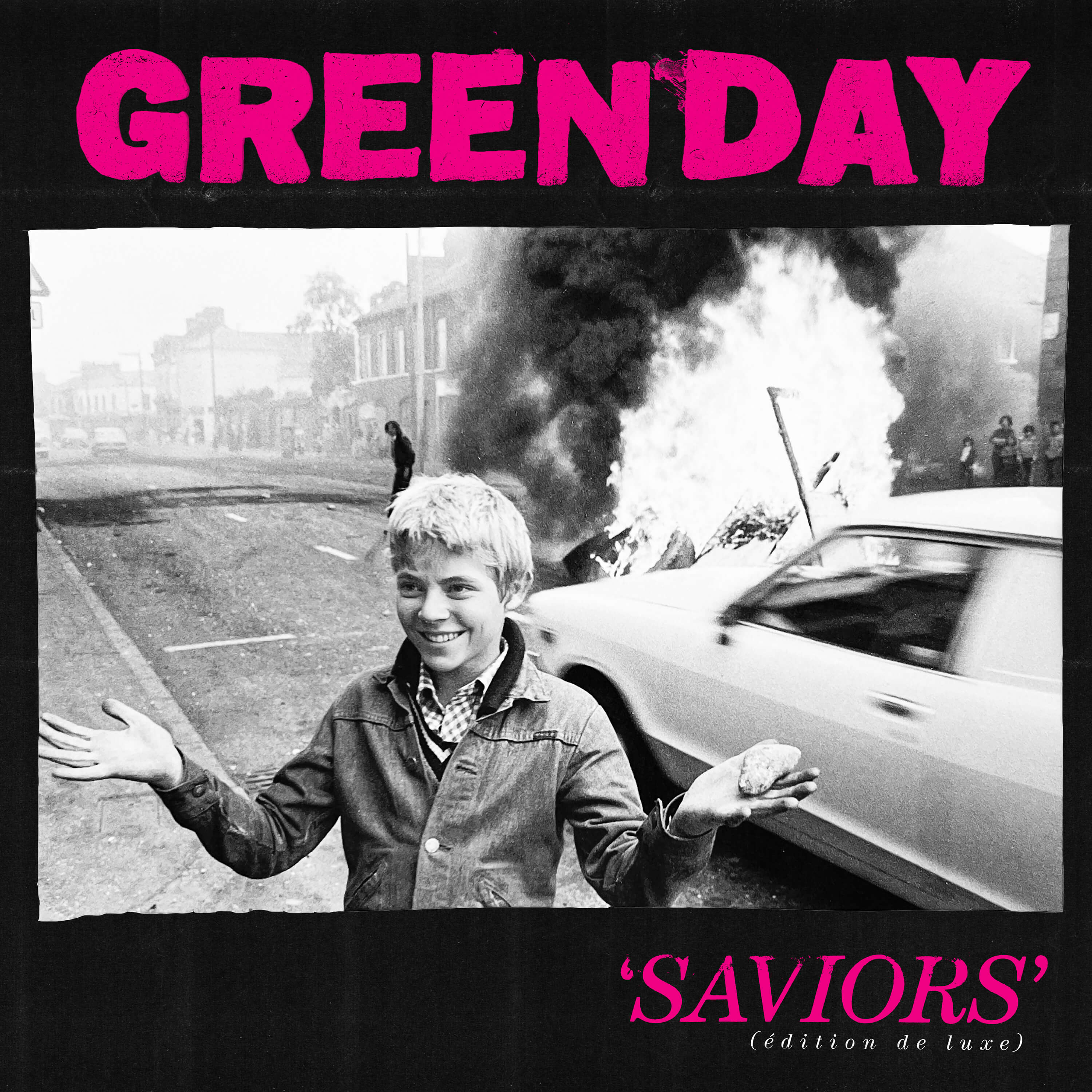 GREEN DAY - SAVIORS Pink with White Splatter Vinyl LP - Image 2