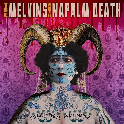 MELVINS / NAPALM DEATH - SAVAGE IMPERIAL DEATH MARCH (IEX) PURPLE Vinyl LP - Image 2