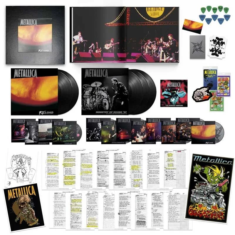 Metallica - ReLoad Deluxe Numbered Limited Edition 180g 5LP, 45rpm 7" Vinyl Single, 15CD, 4DVD & Book Box Set Vinyl LP