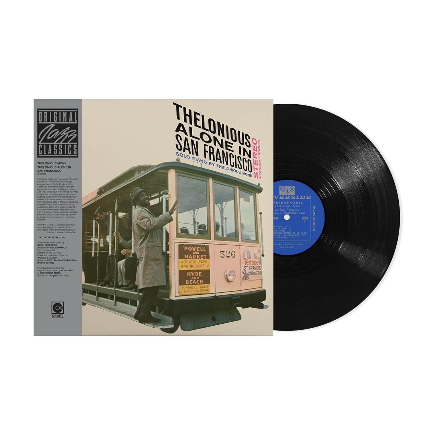 MONK,THELONIOUS - THELONIOUS ALONE IN SAN FRANCISCO Vinyl LP - Image 2