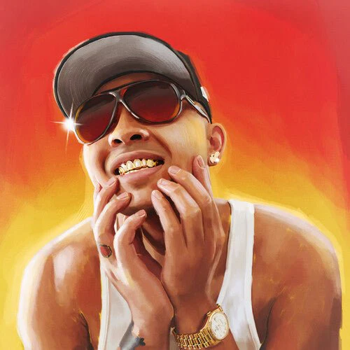 P-LO - STUNNA - ORANGE & YELLOW GALAXY Vinyl LP