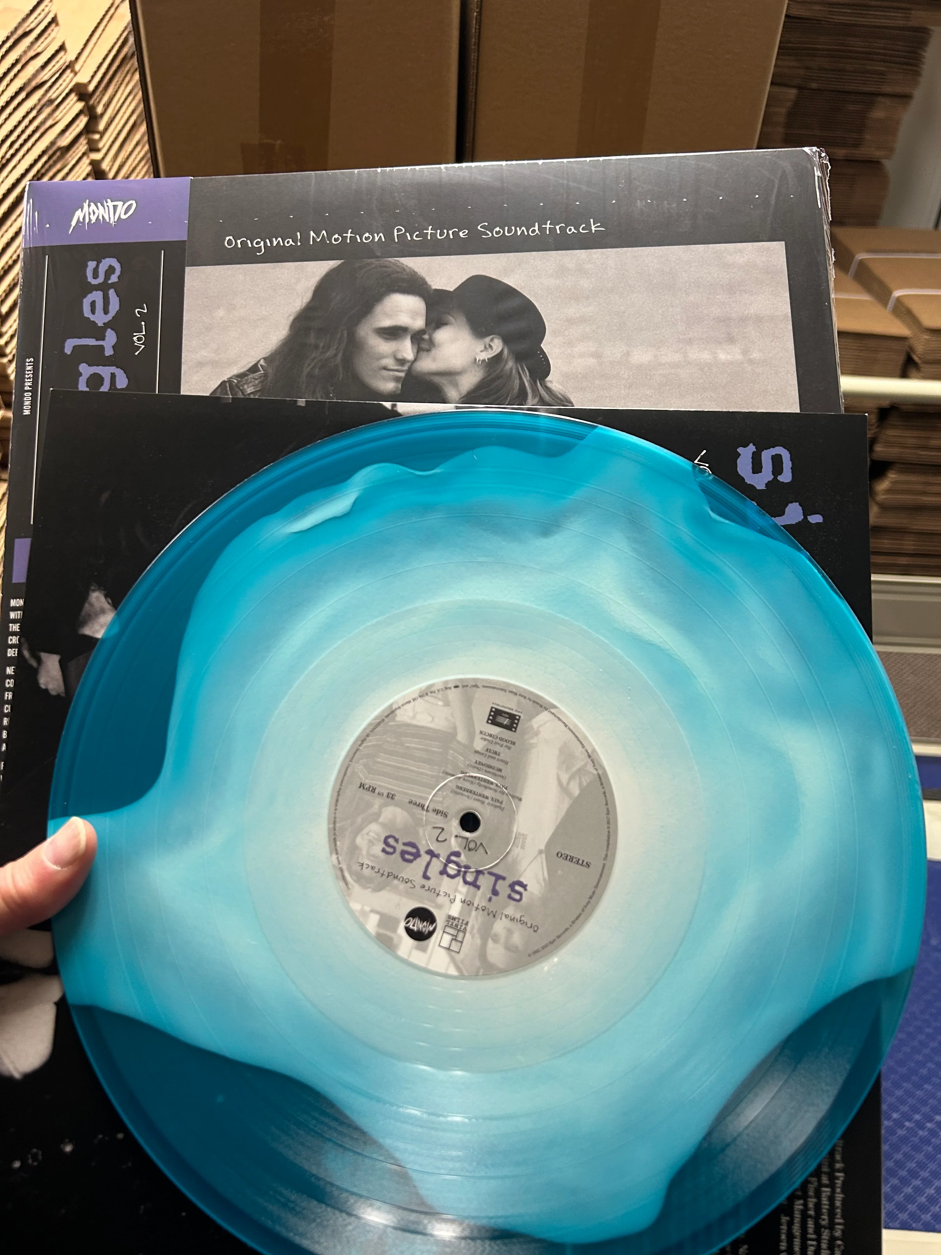 Singles Vol. 2 Original Motion Picture Soundtrack Pacific Rain Blue Colored Vinyl LP - Image 3