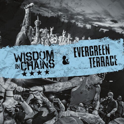 WISDOM IN CHAINS / EVERGREEN TERRACE - SPLIT - BLUE Vinyl LP